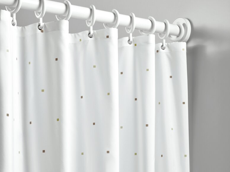 HEWI Shower rail sand Shower curtain on the shower rail