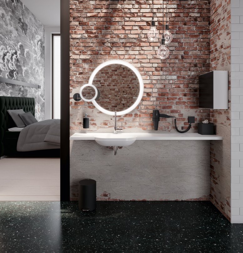 HEWI hotel bathroom Universal products in hotel bathrooms