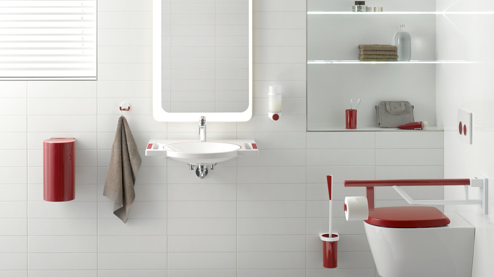 HEWI dementia bathroom in System 800 Dementia bathroom System 800K