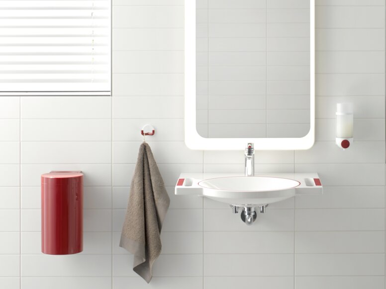 HEWI dementia bathroom in System 800 Dementia bathroom System 800K